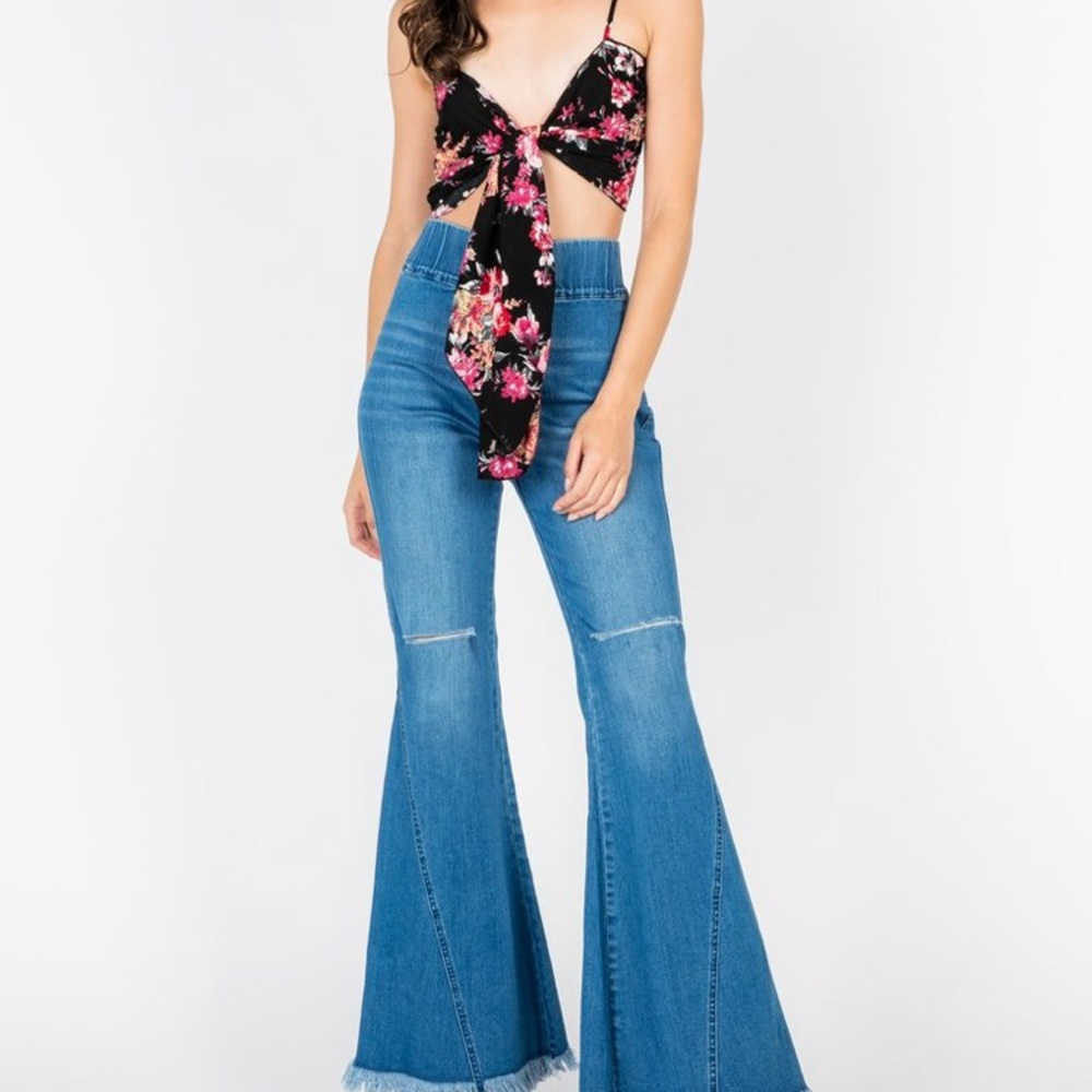 FULL SWING HIGH WAISTED FLARE JEANS